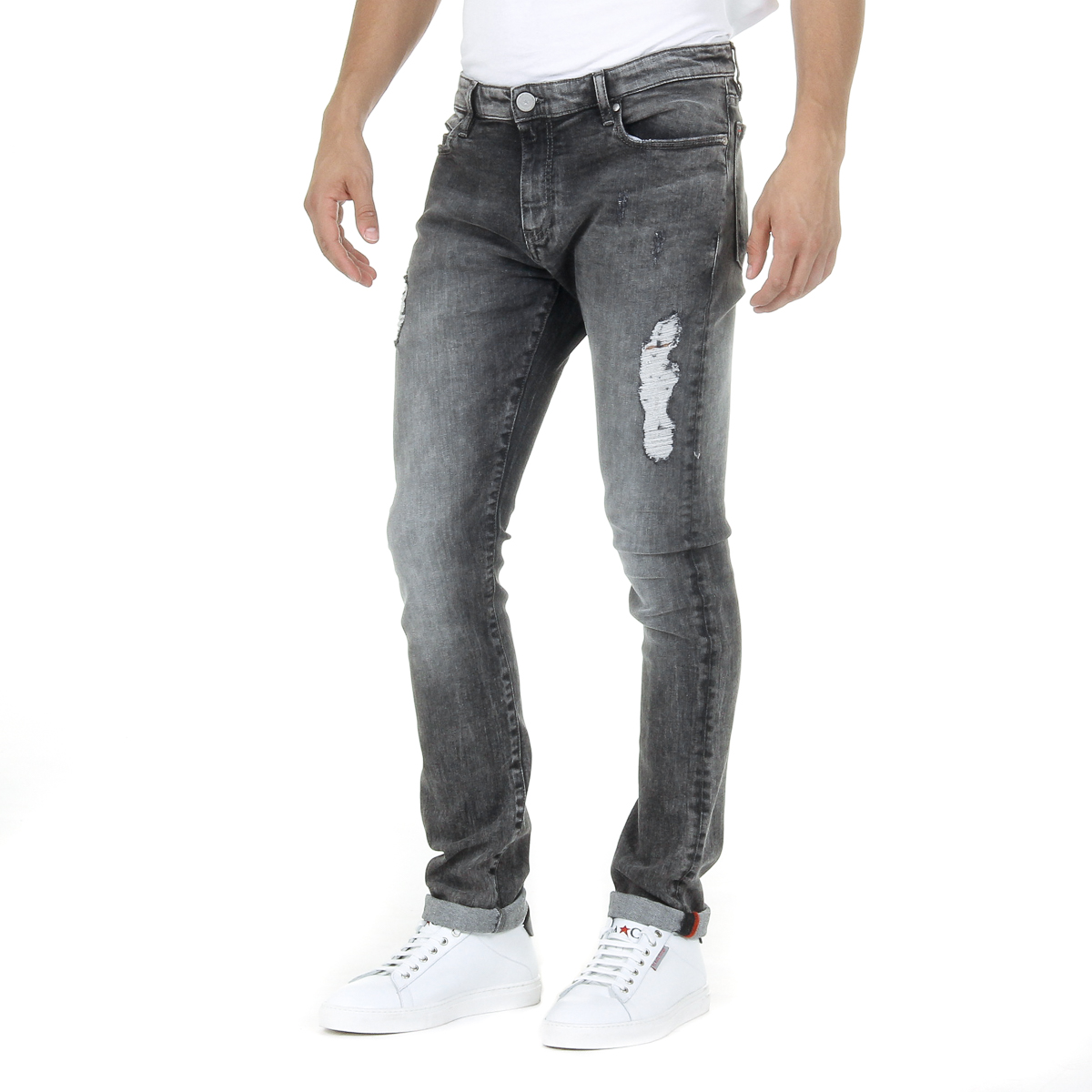 Andrew Charles Mens Jeans Dark Grey THOMAS