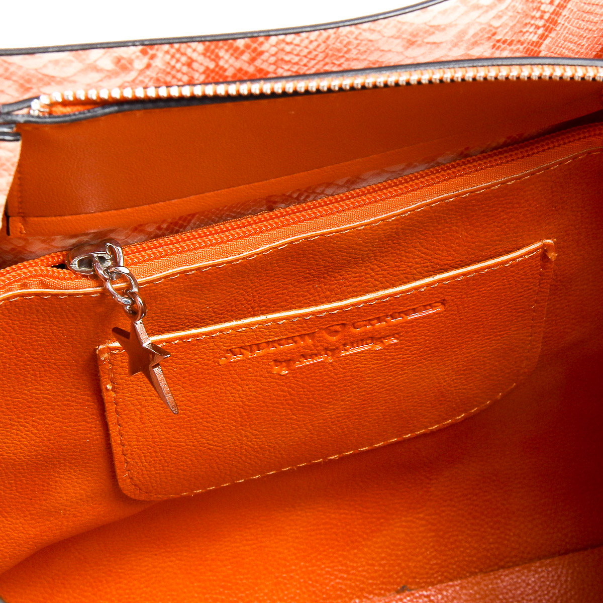 Andrew Charles Womens Handbag Orange MARISSA