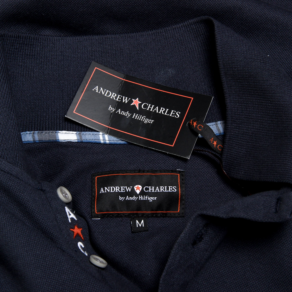 Andrew Charles Mens Polo Short Sleeves Dark Blue SEFU