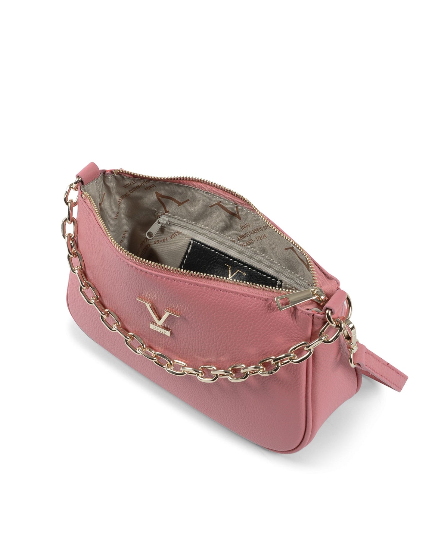 V Italia Womens Handbag Pink VE1735-G DOLLARO ROSA BABY