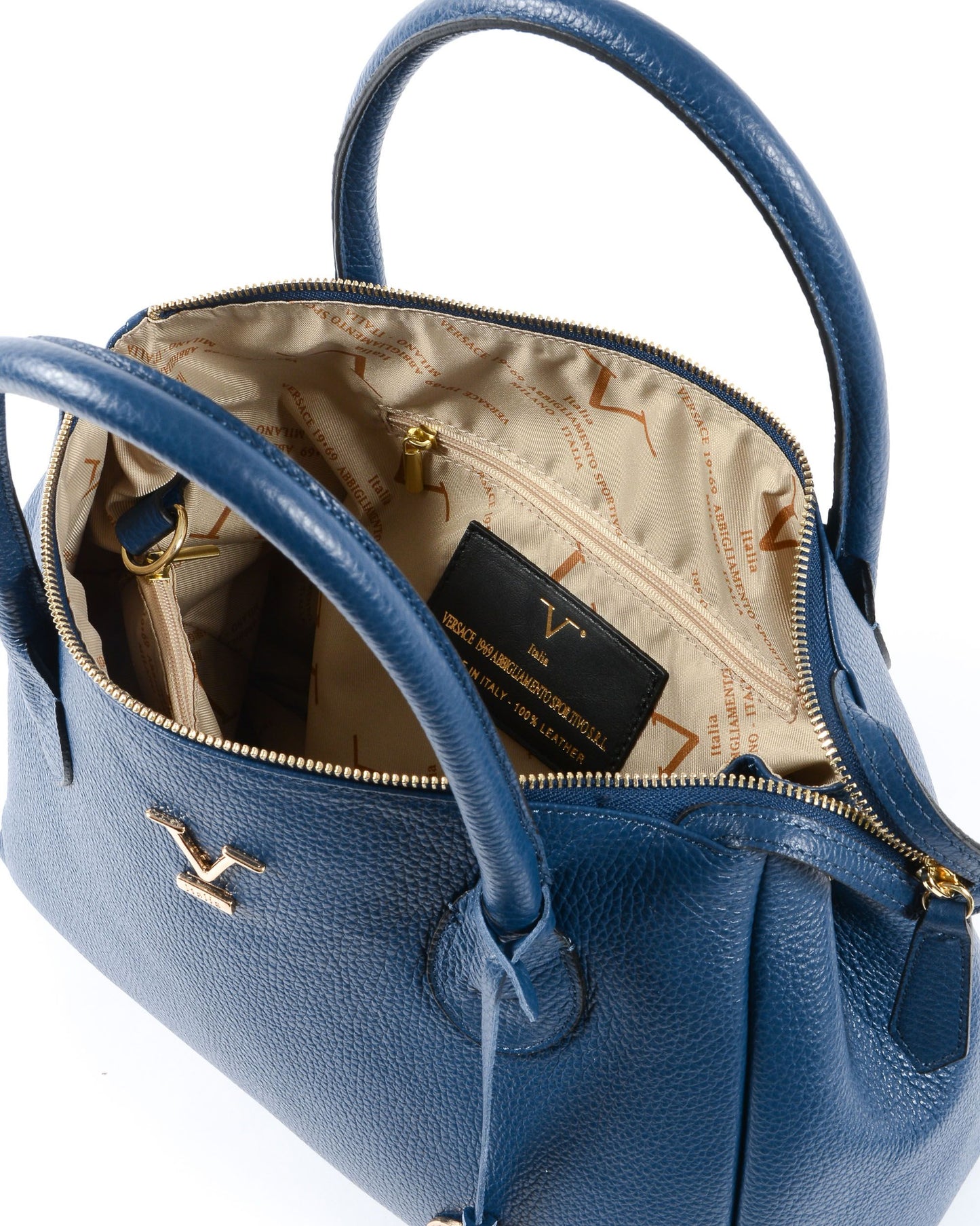 V Italia Womens Handbag Blue VE1998 DOLLARO BLUE JEANS