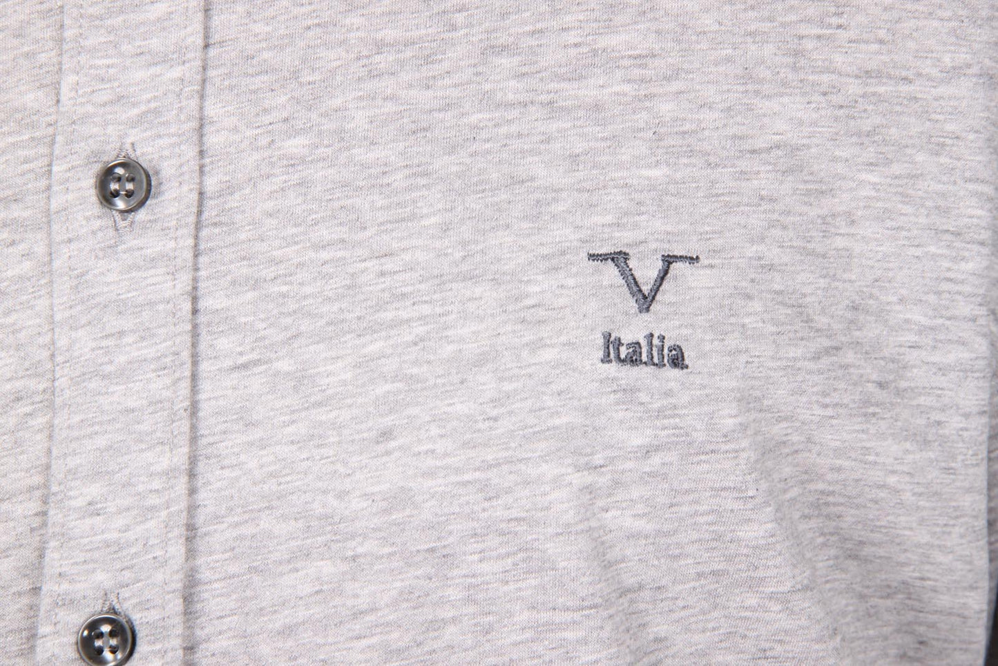 V 1969 Italia mens long sleeve shirt Paris Jersey Grey Melange