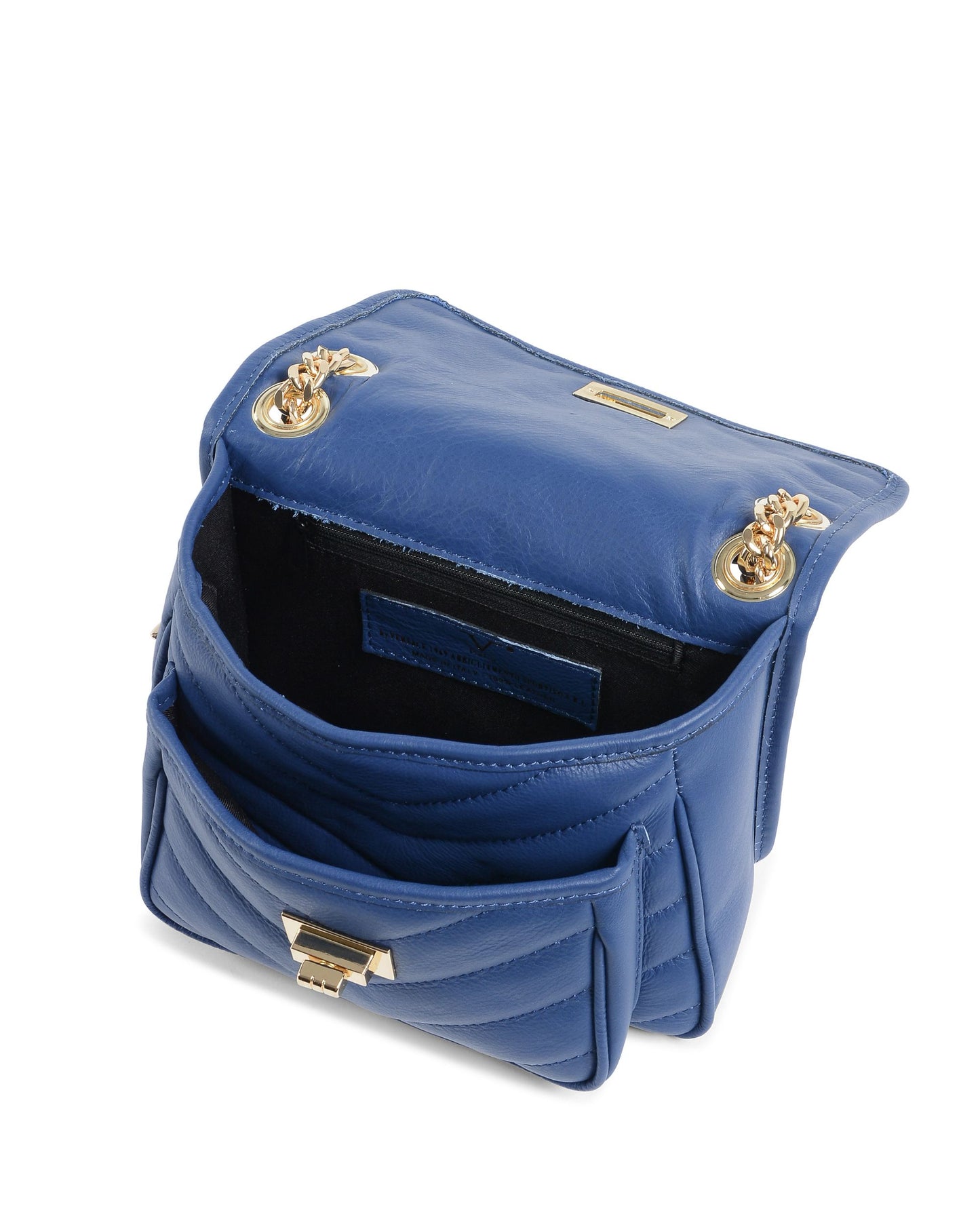 V Italia Womens Handbag Blue 10507 SAUVAGE BLUETTE