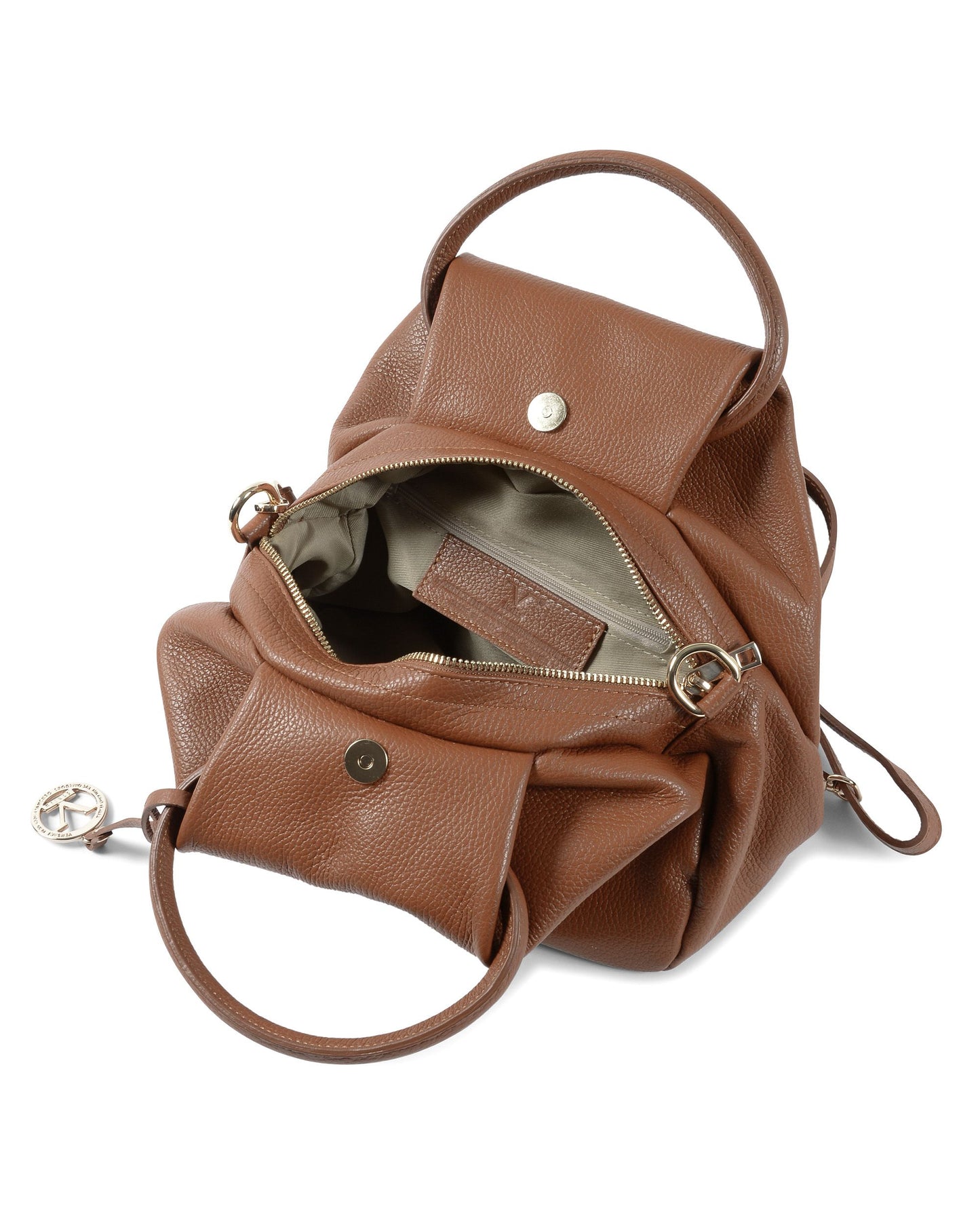 V Italia Womens Handbag Tan V10312 52 DOLLARO CUOIO
