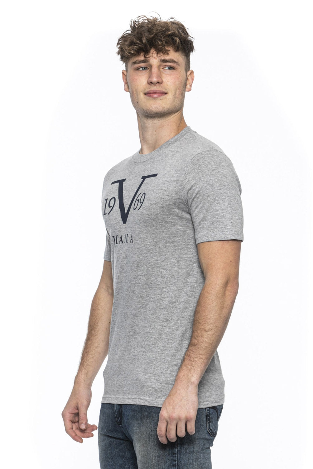 19V69 Italia Mens T-Shirt Grey RAYAN GREY