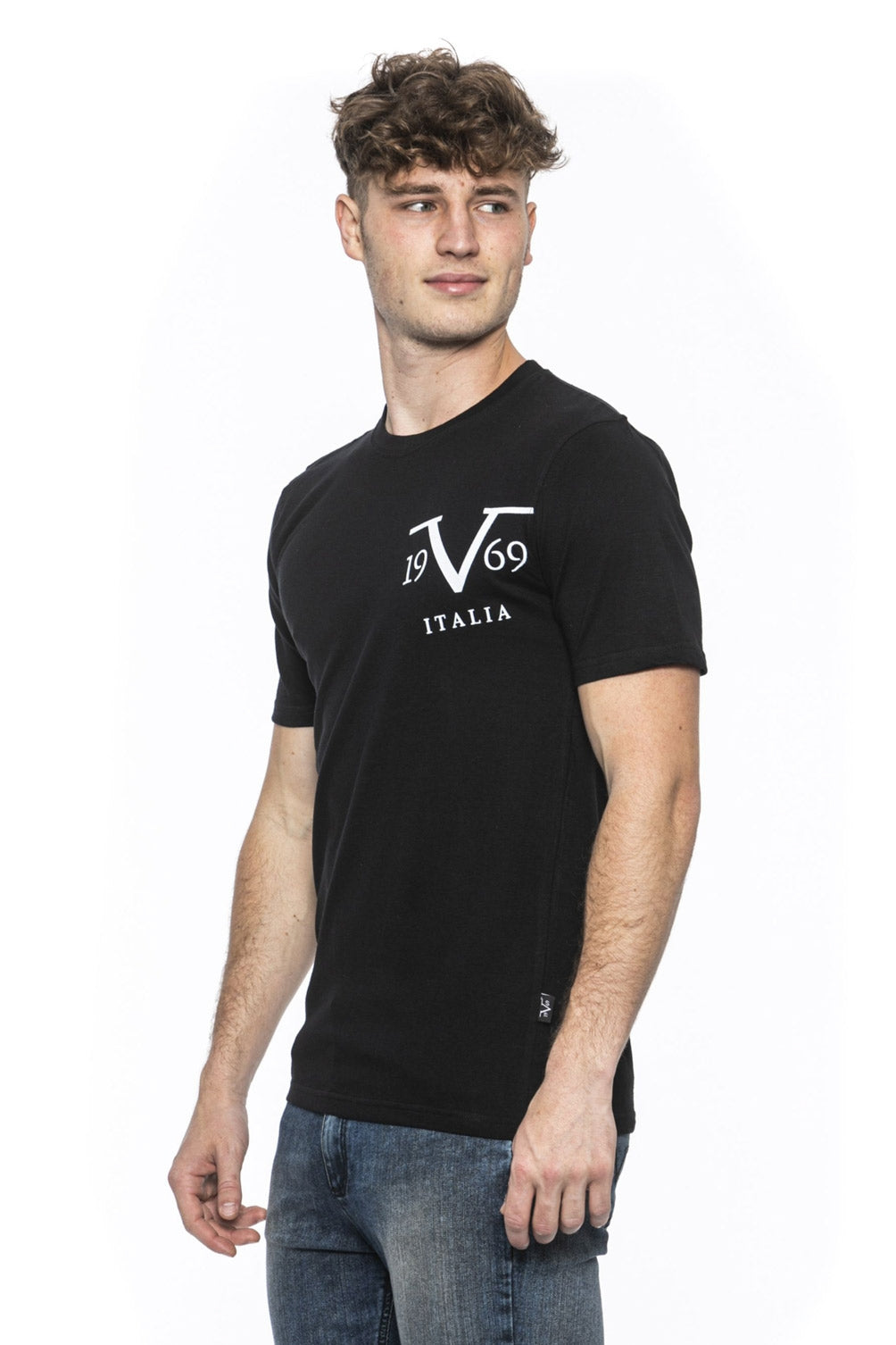 19V69 Italia Mens T-Shirt Black MIKE BLACK