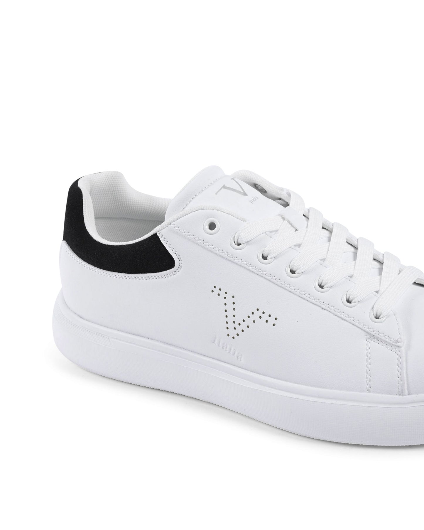 V Italia Mens Sneaker Multicolor SNK 004 M WHITE BLACK