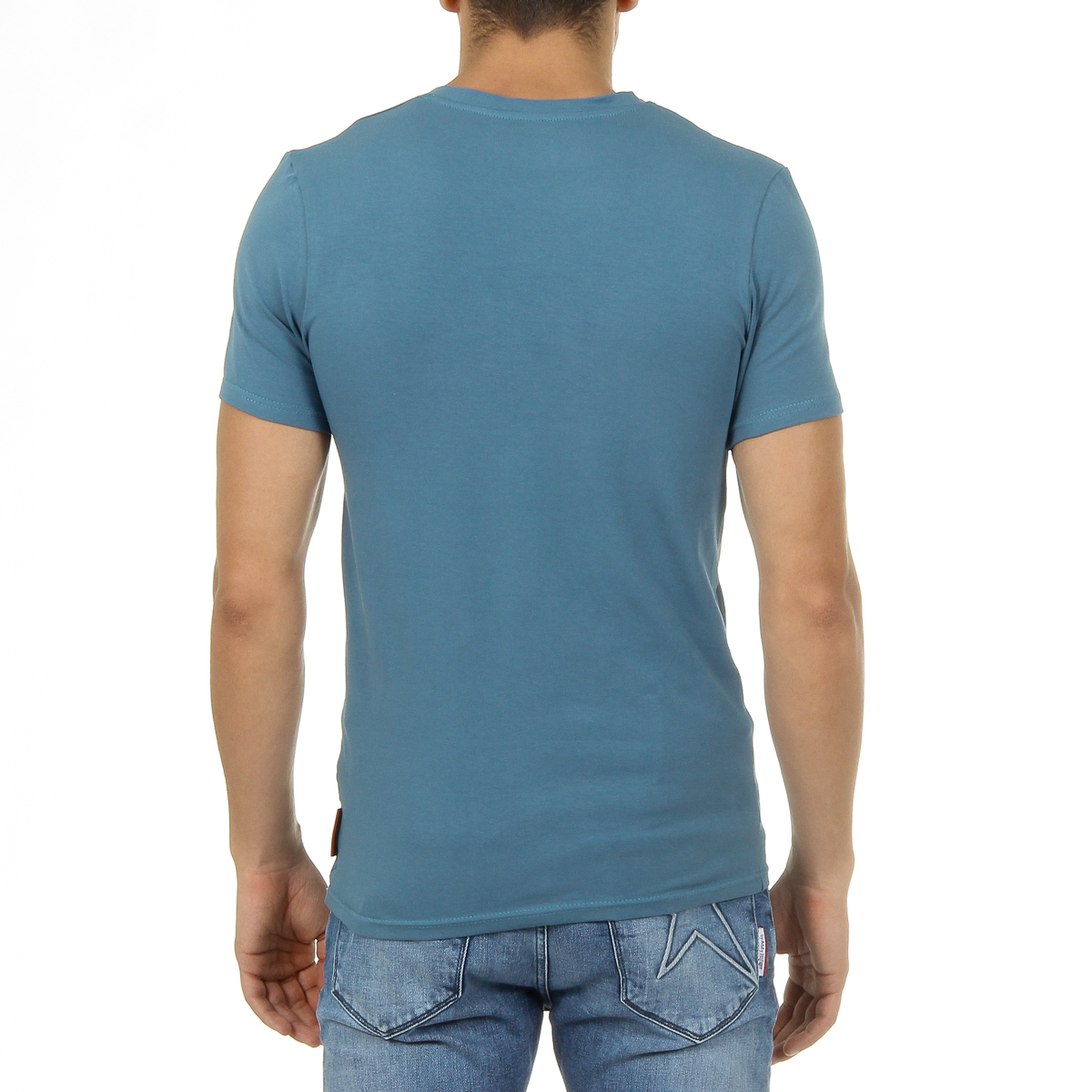 Andrew Charles Mens T-Shirt Short Sleeves V-Neck Green KENAN