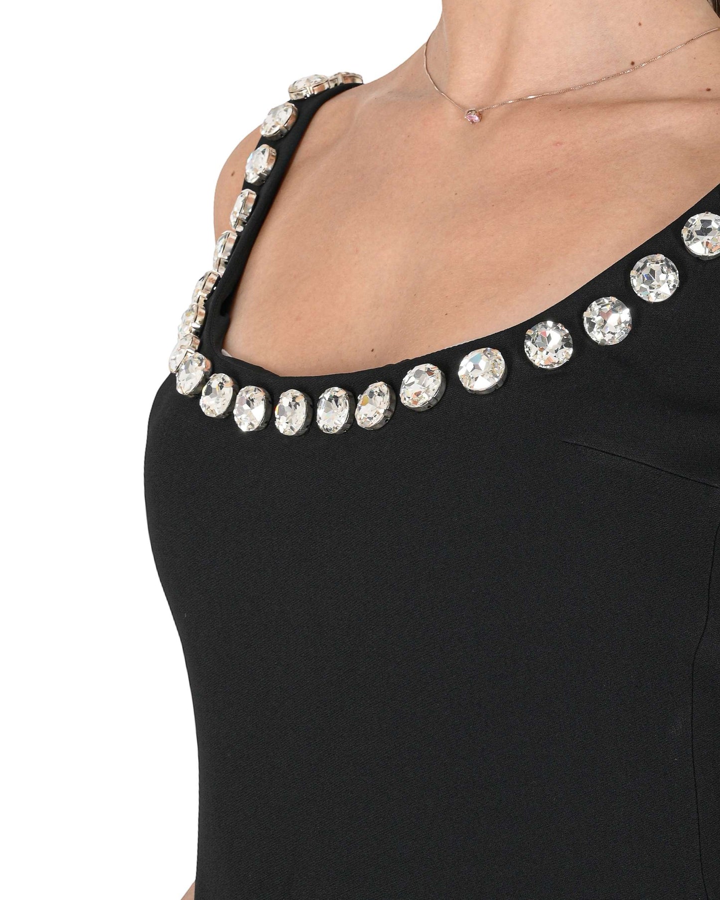 David Koma Womens Dress AW24DK70D BLACK/SILV 8S1