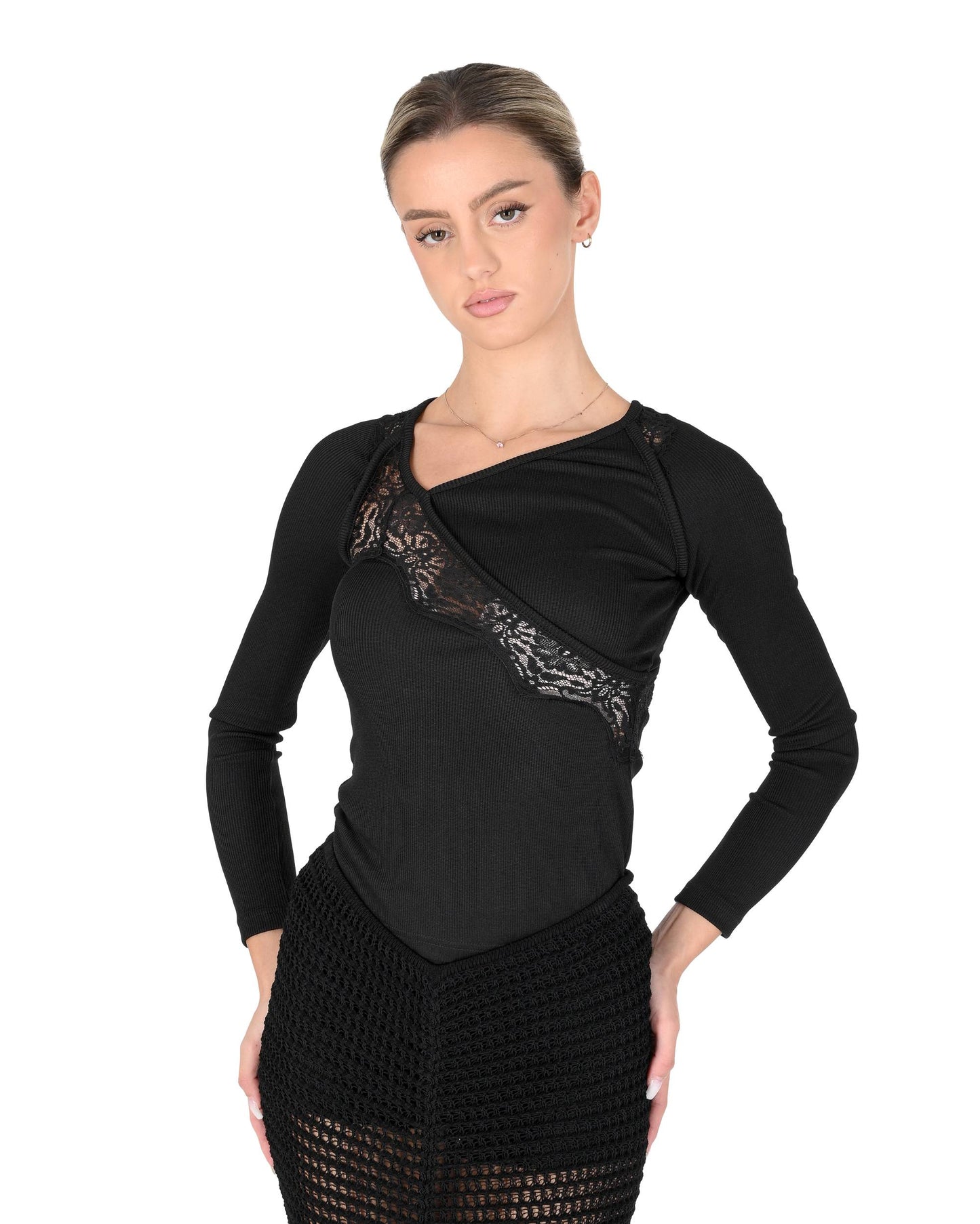 Christopher Esber Womens Blouse 24031119 BLACK 801