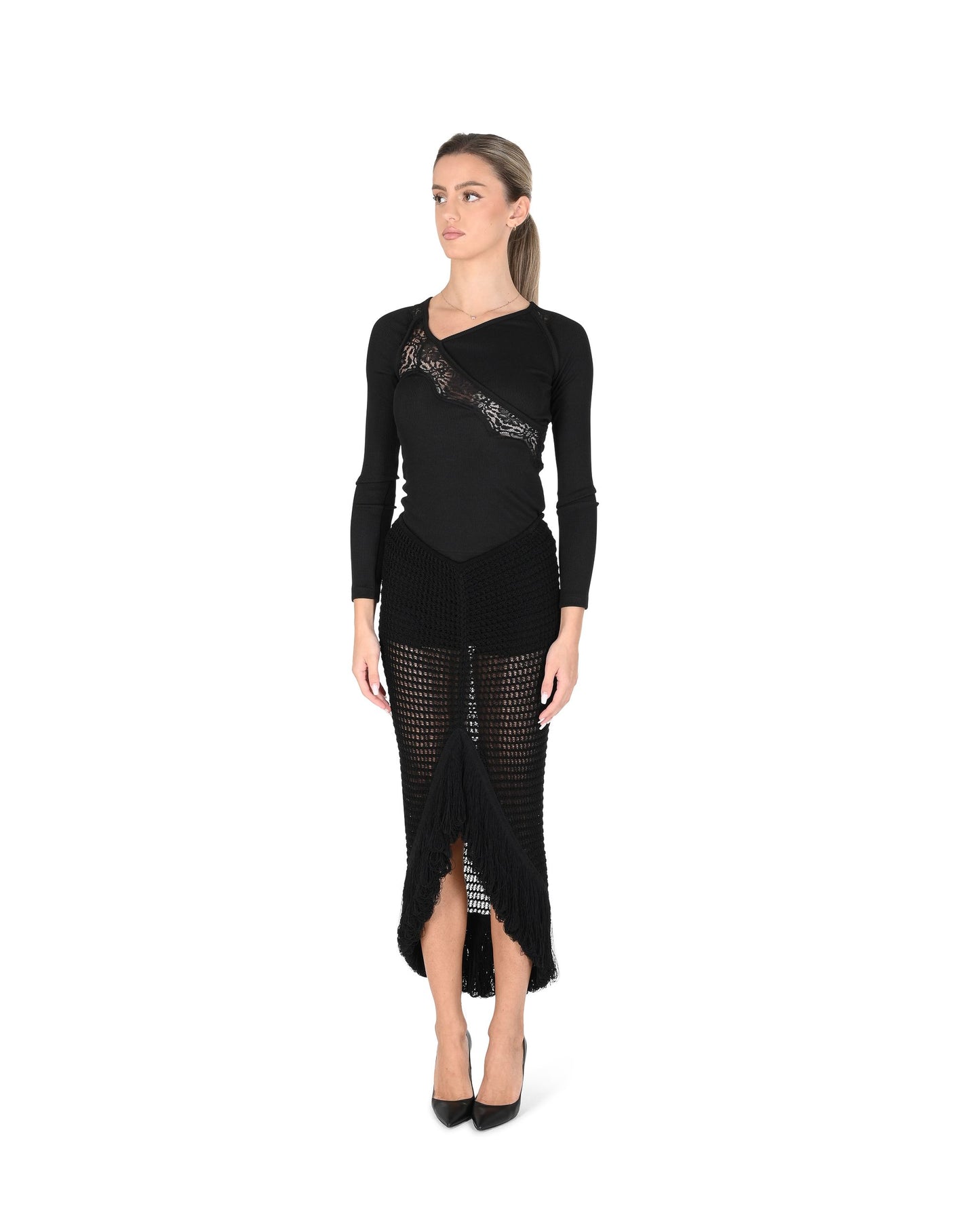 Christopher Esber Womens Blouse 24031119 BLACK 801
