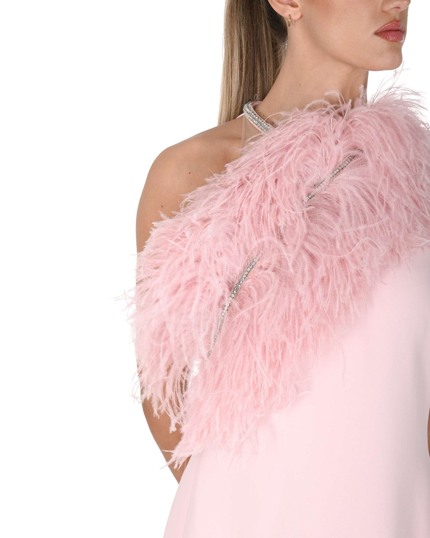 David Koma Womens Dress PF24DK19D PINK/SILVE 1S2