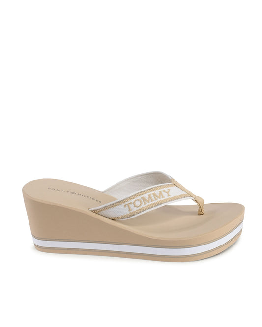 Tommy Hilfiger Womens Flip Flop Beige FW0FW07903ACR