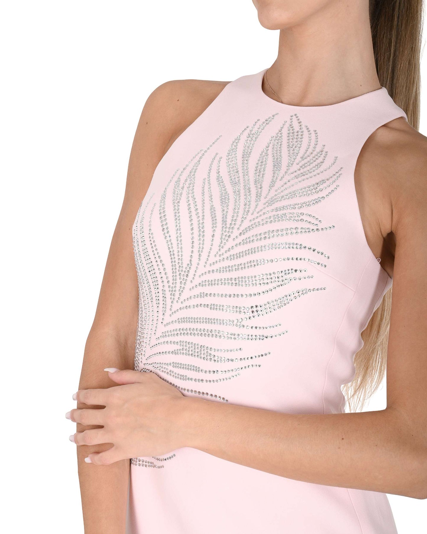 David Koma Womens Dress PF24DK47D PINK/SILVE 1S2