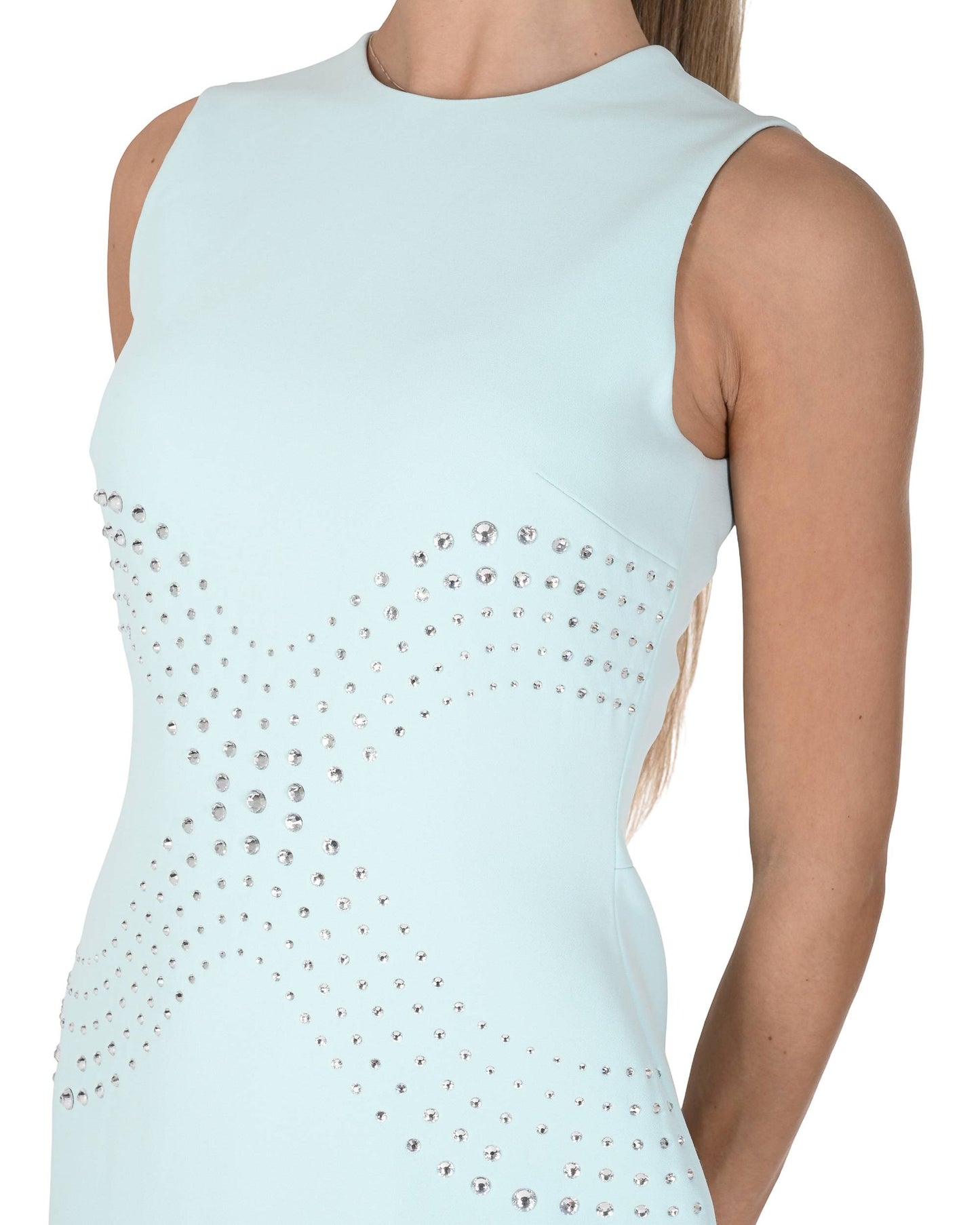 David Koma Womens Dress AW24DK68DA MINT/SILV 4MN