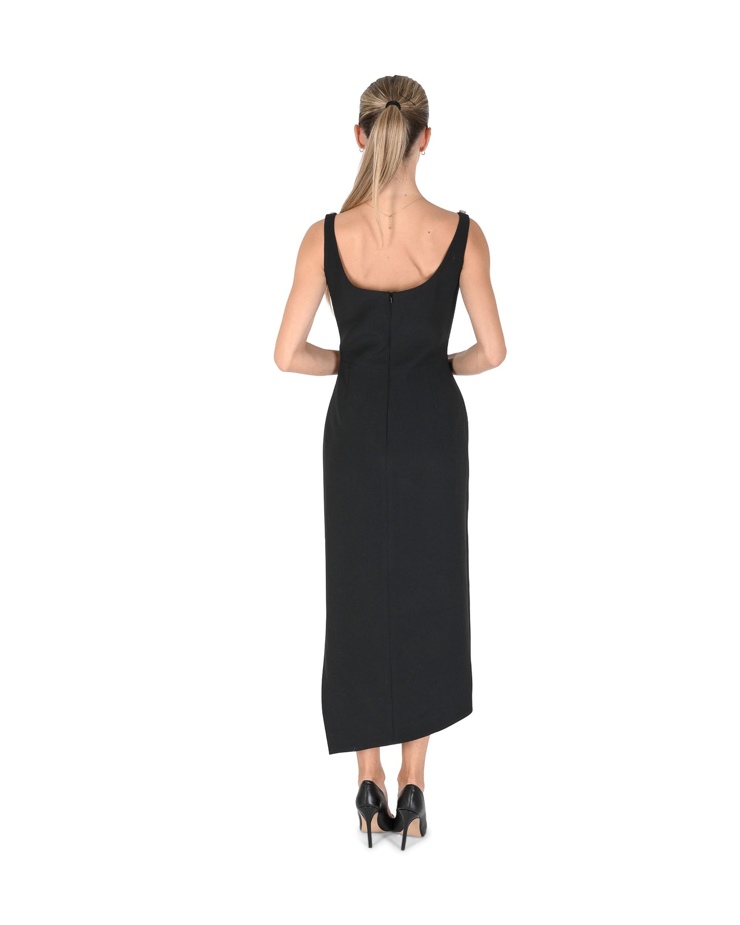 David Koma Womens Dress AW24DK70D BLACK/SILV 8S1