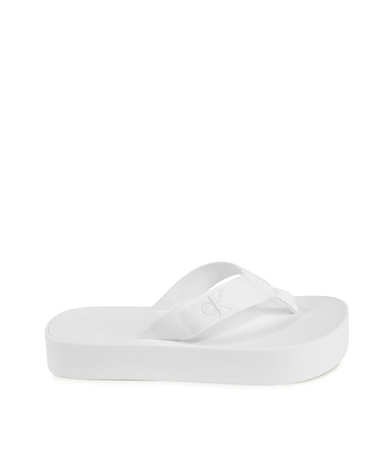 Calvin Klein Womens Flip Flop White YW0YW01398YBR