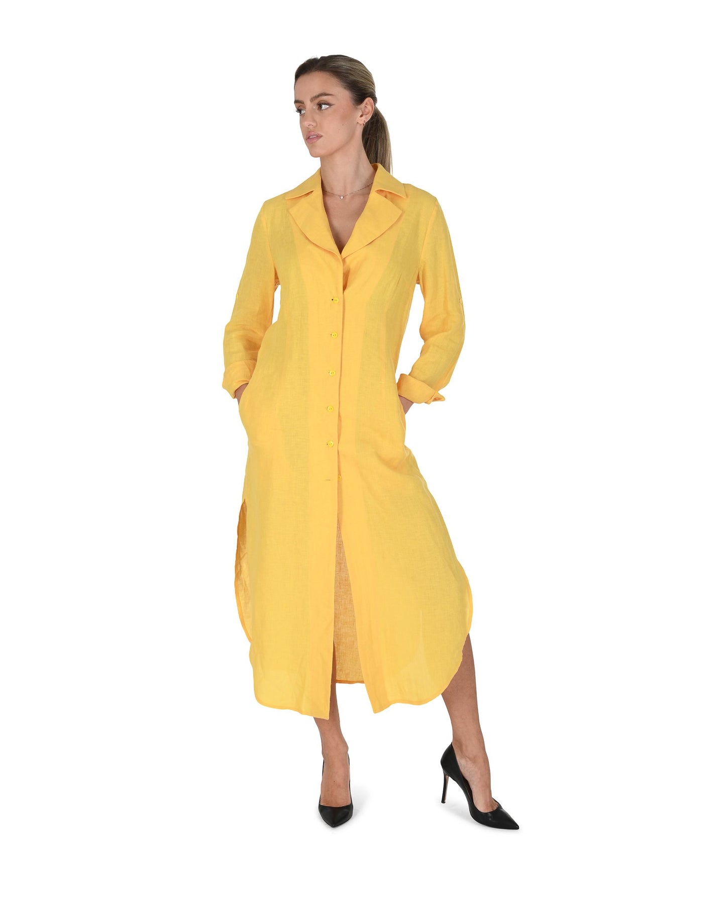 Nevro Womens Dress KROKOS YELLOW DRESS 301