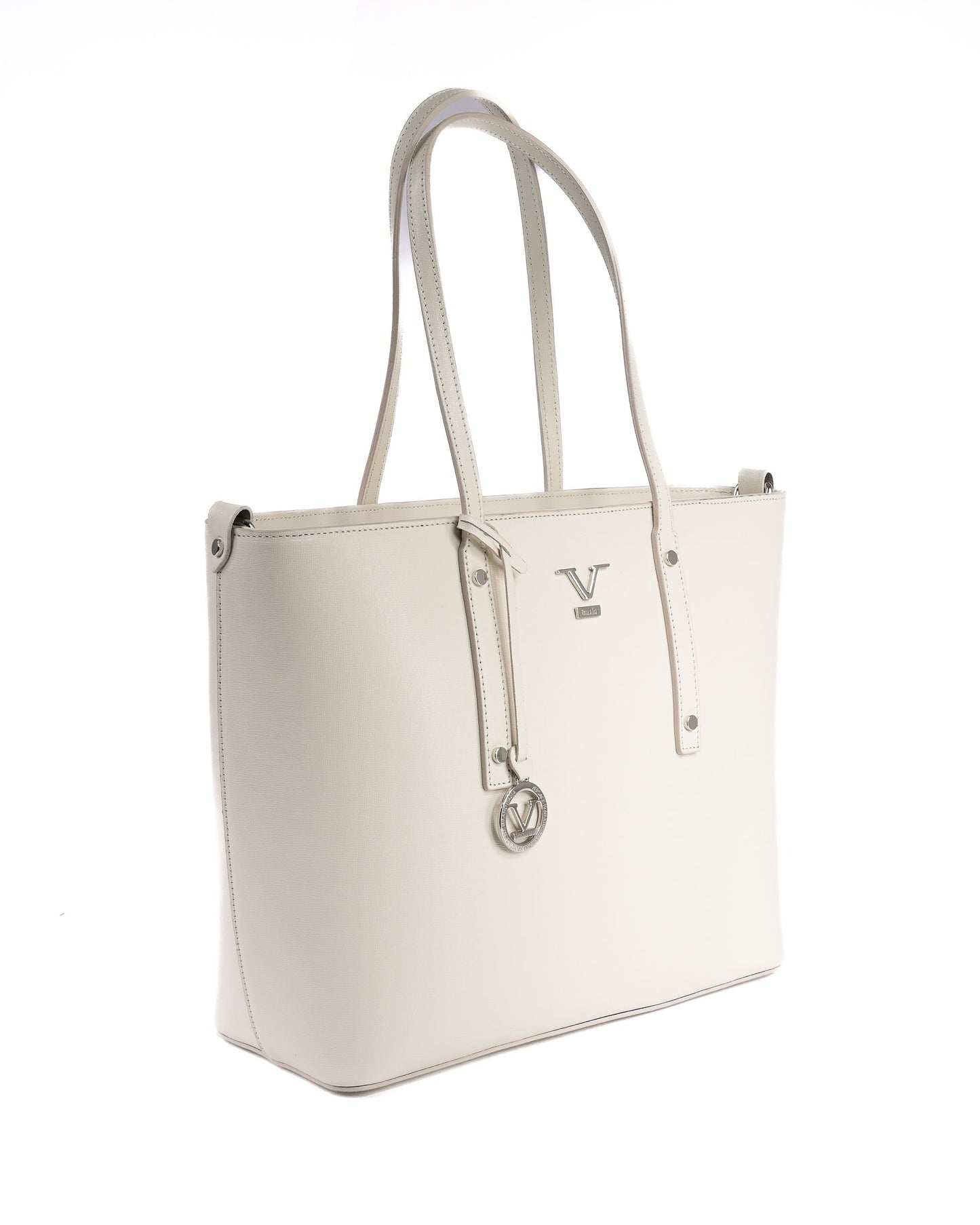 V Italia Womens Handbag CB1070 SAFFIANO LATTE