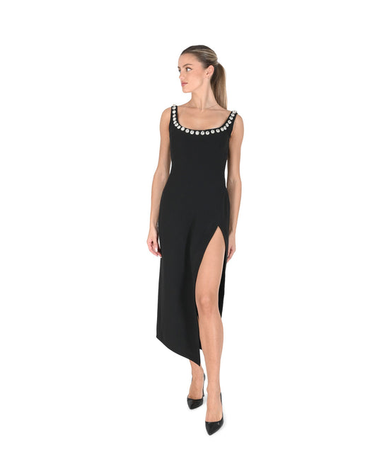 David Koma Womens Dress AW24DK70D BLACK/SILV 8S1