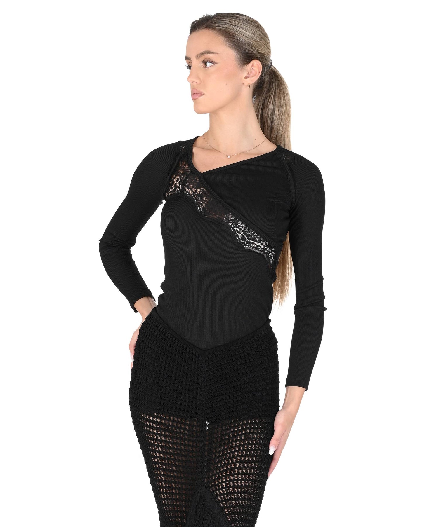 Christopher Esber Womens Blouse 24031119 BLACK 801