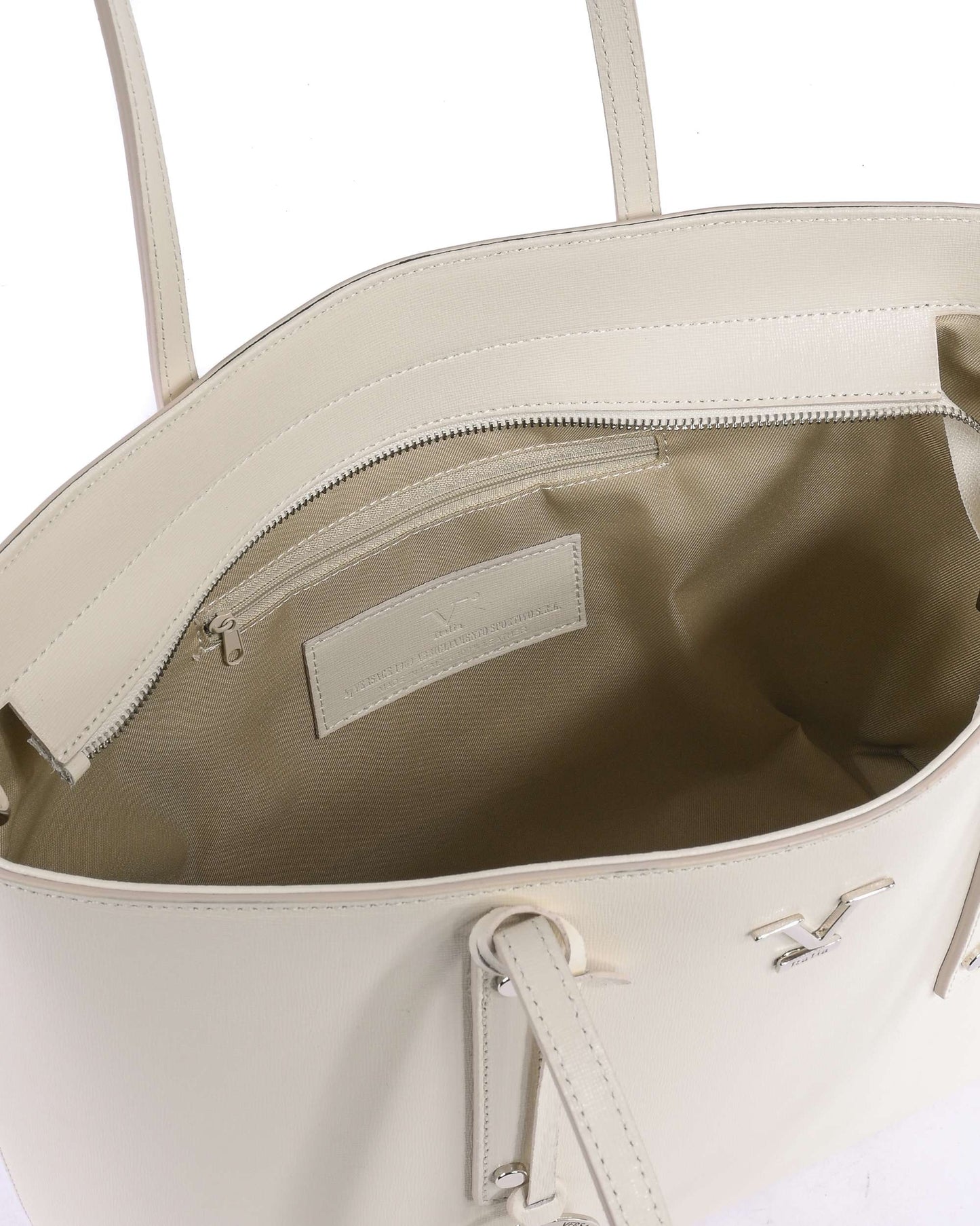 V Italia Womens Handbag CB1070 SAFFIANO LATTE