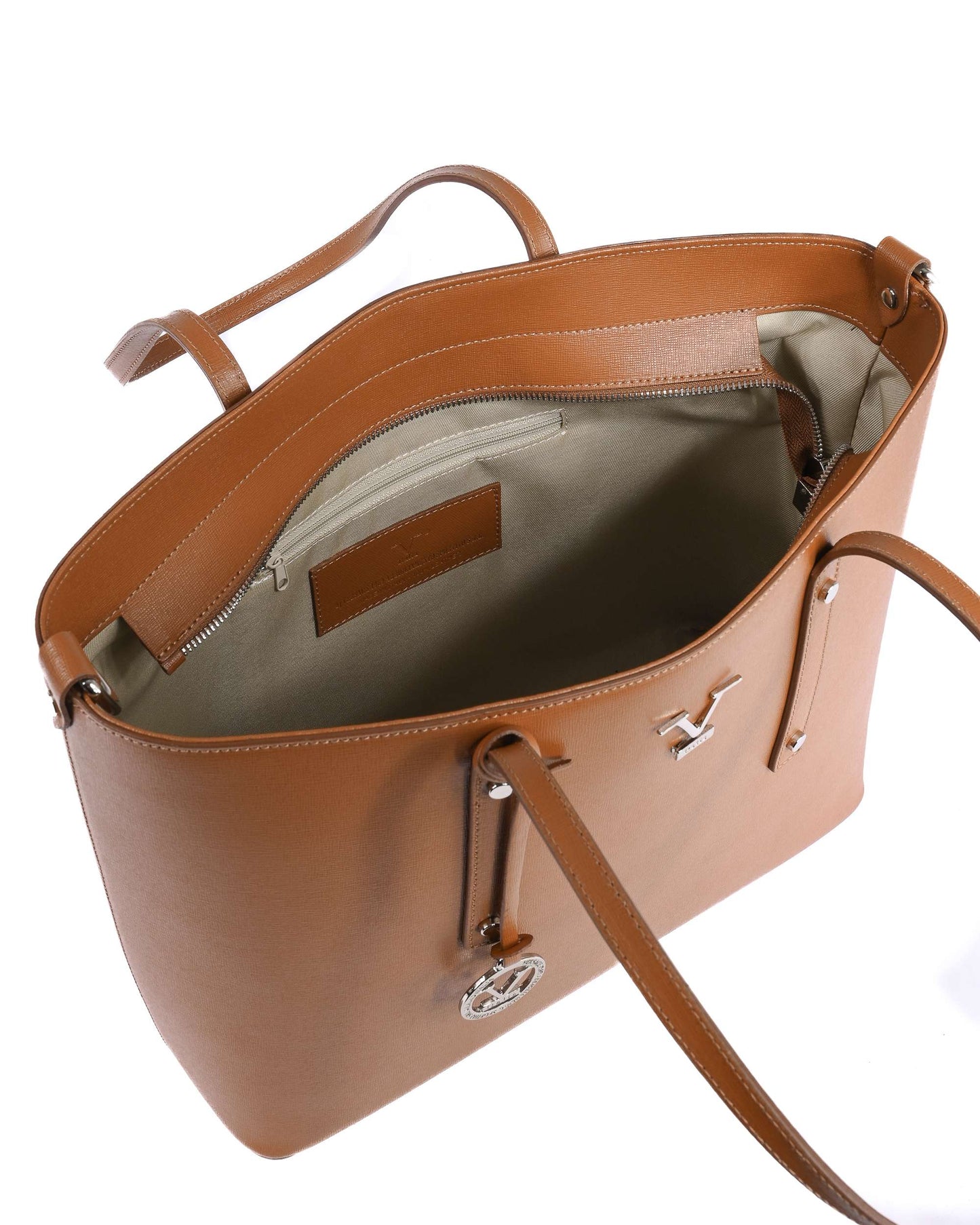 V Italia Womens Handbag CB1070 SAFFIANO CUOIO