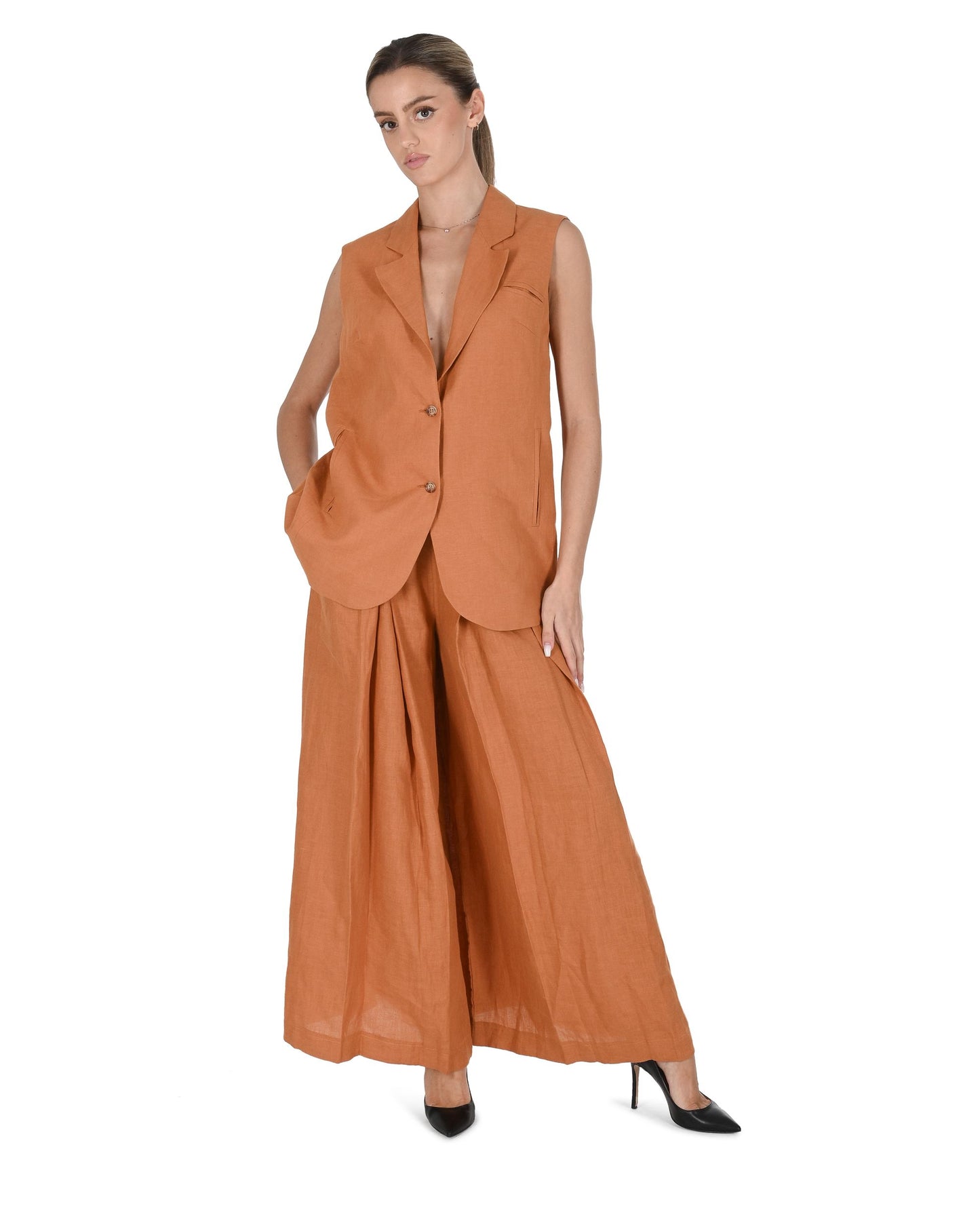 Nevro Womens Vest CHORA LINEN VEST MA2