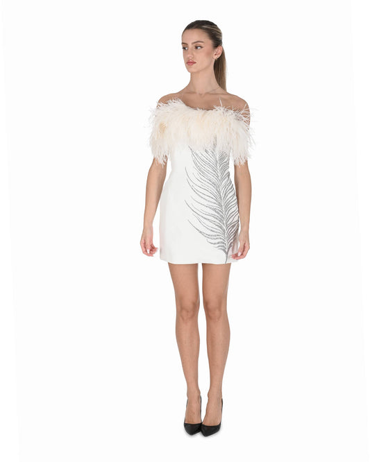 David Koma Womens Dress PF24DK05D WHITE/SILV 7S2