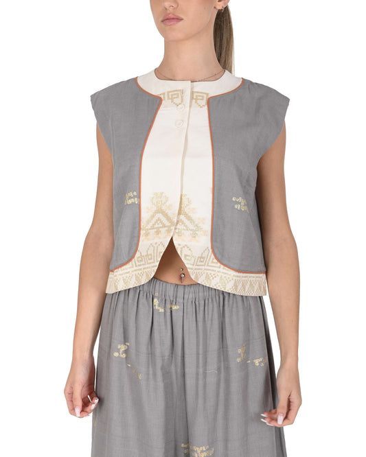 Mykonos Womens Vest POSEIDON GREY 802