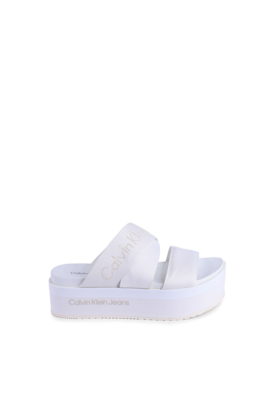 Calvin Klein Womens Sandal White YW0YW01361YBR