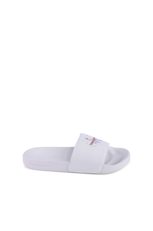 Calvin Klein Womens Slide White YW0YW00849YAF