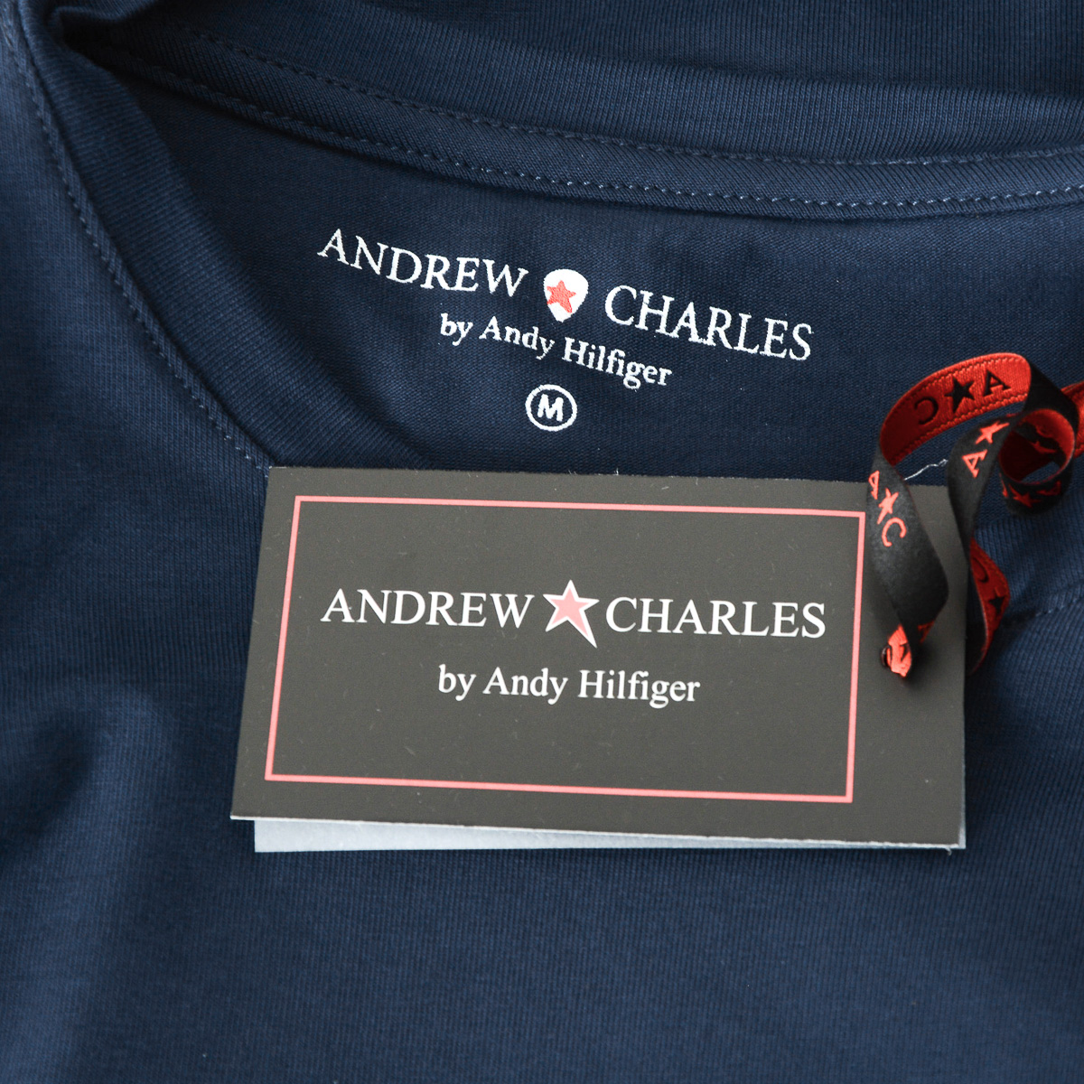 Andrew Charles Mens T-Shirt Short Sleeves Round Neck Blue KEITA