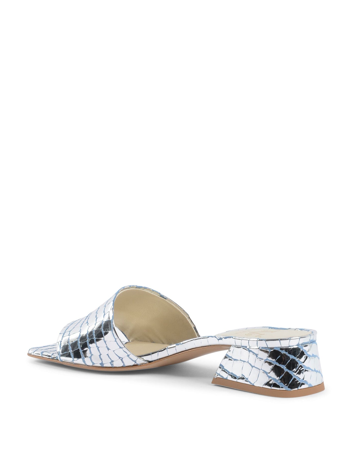 19V69 Italia Womens Sandal Silver NEPER PITONE CELESTE ARGENTO