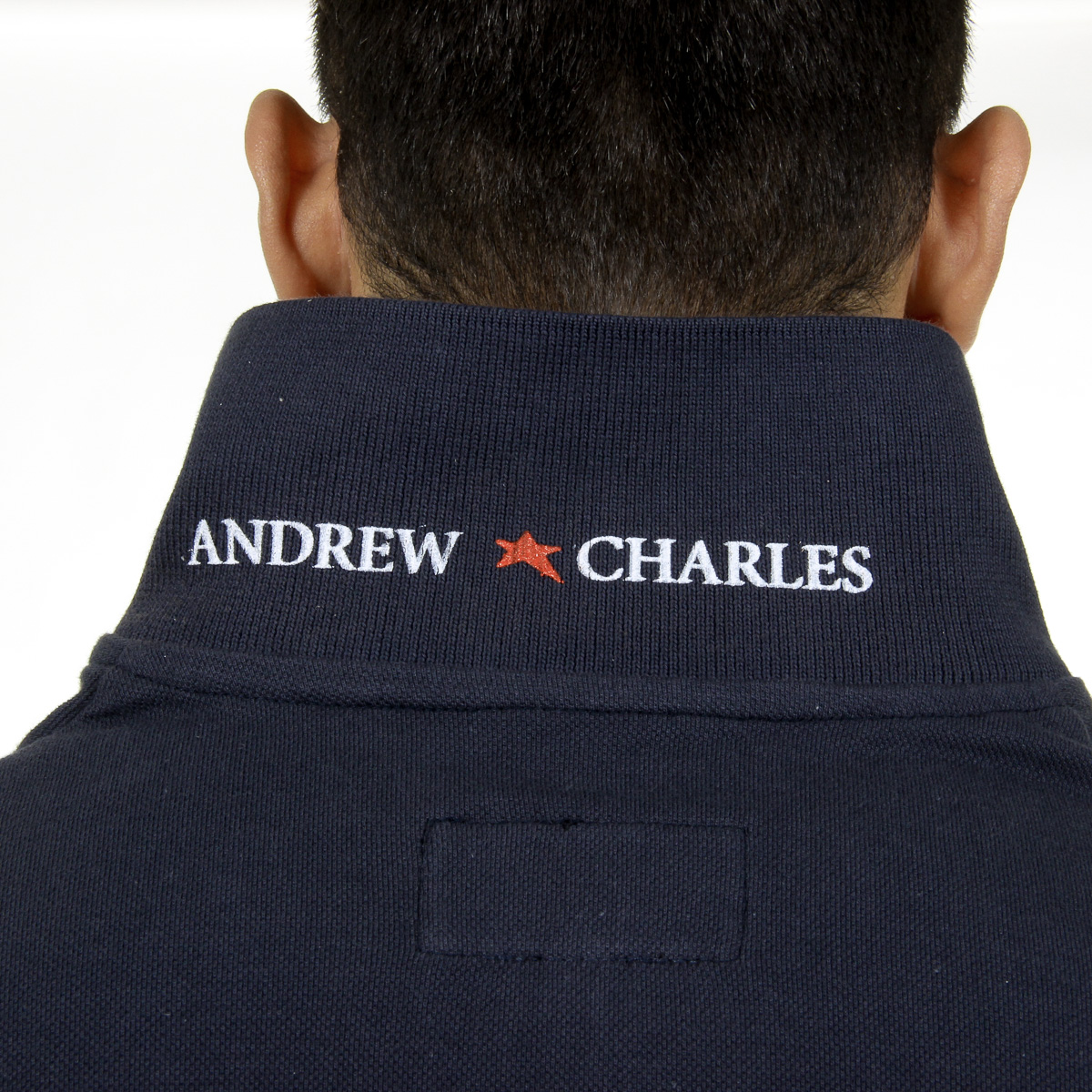 Andrew Charles Mens Polo Short Sleeves Dark Blue SEFU