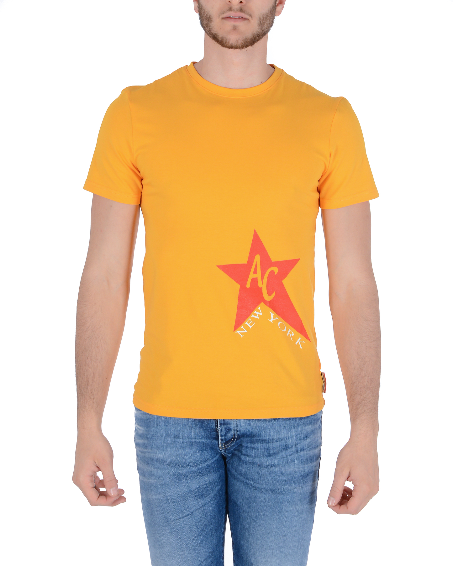 Andrew Charles Mens T-Shirt KEITA YELLOW S6