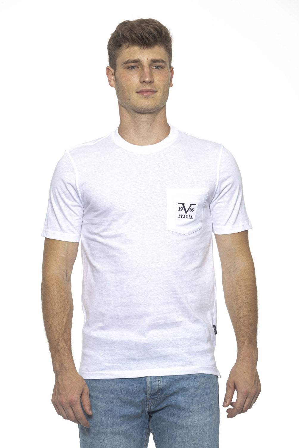 19V69 Italia Mens T-Shirt White IVAN WHITE