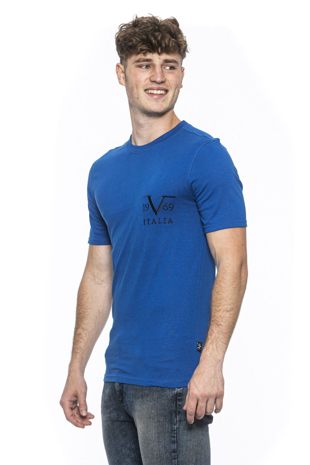 19V69 Italia Mens T-Shirt Blue TROY ROYAL BLUE