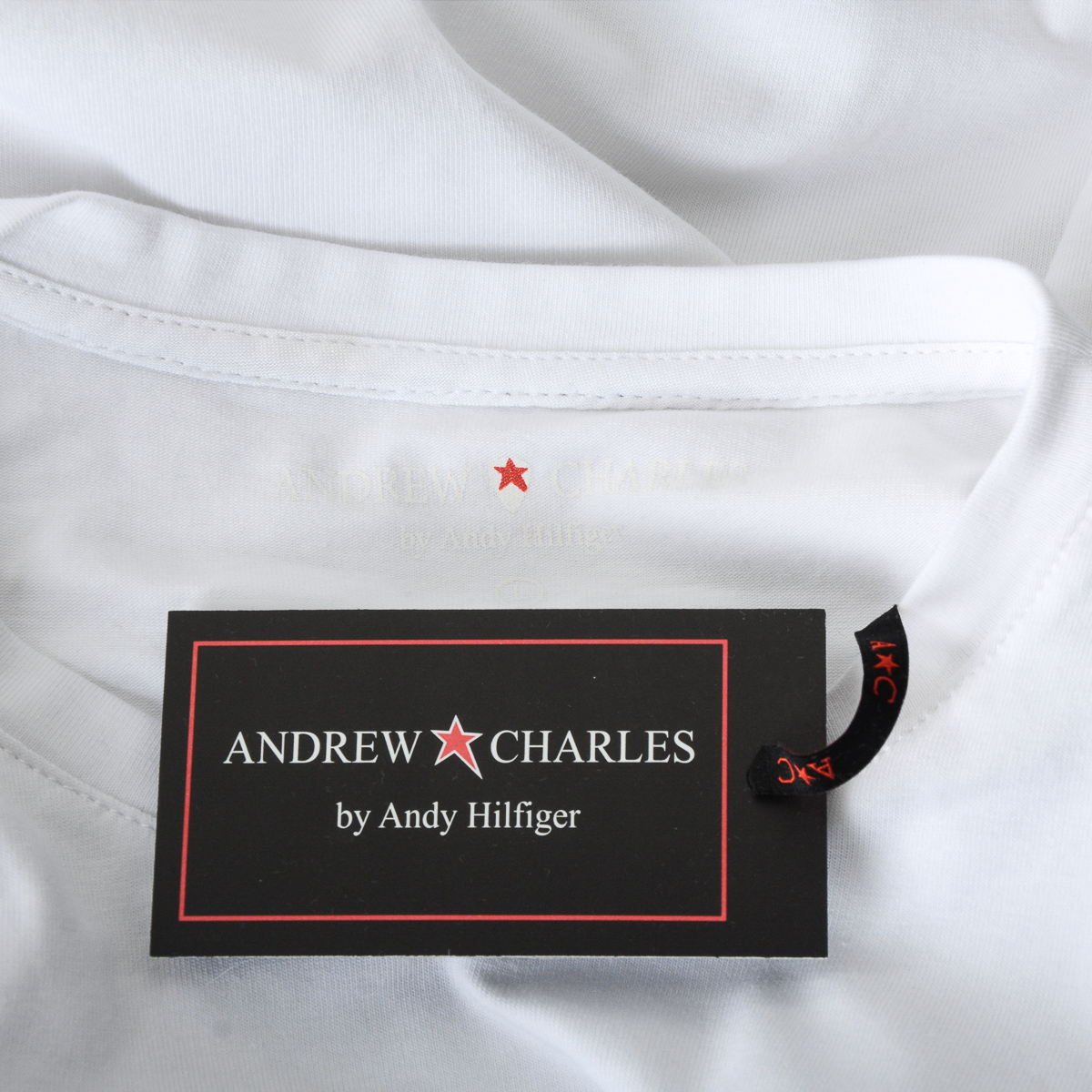 Andrew Charles Mens T-Shirt Short Sleeves Round Neck White KEITA