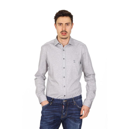V 1969 Italia mens long sleeve shirt Paris Jersey Grey Melange