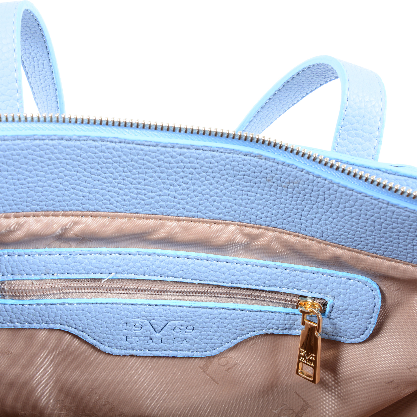 19V69 Italia Womens Handbag Light Blue 8006 PYTHON LIGHT BLUE