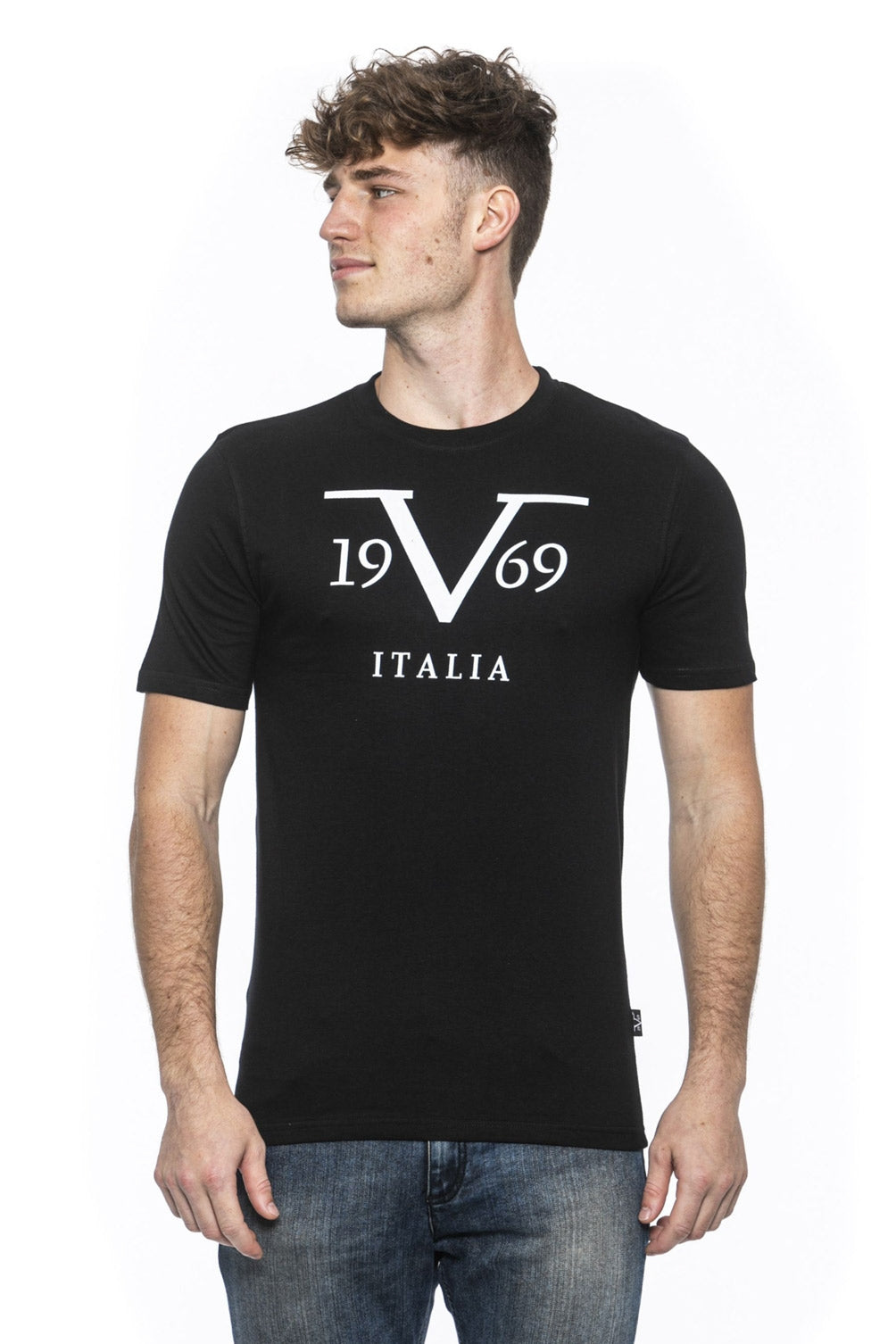 19V69 Italia Mens T-Shirt Black RAYAN BLACK