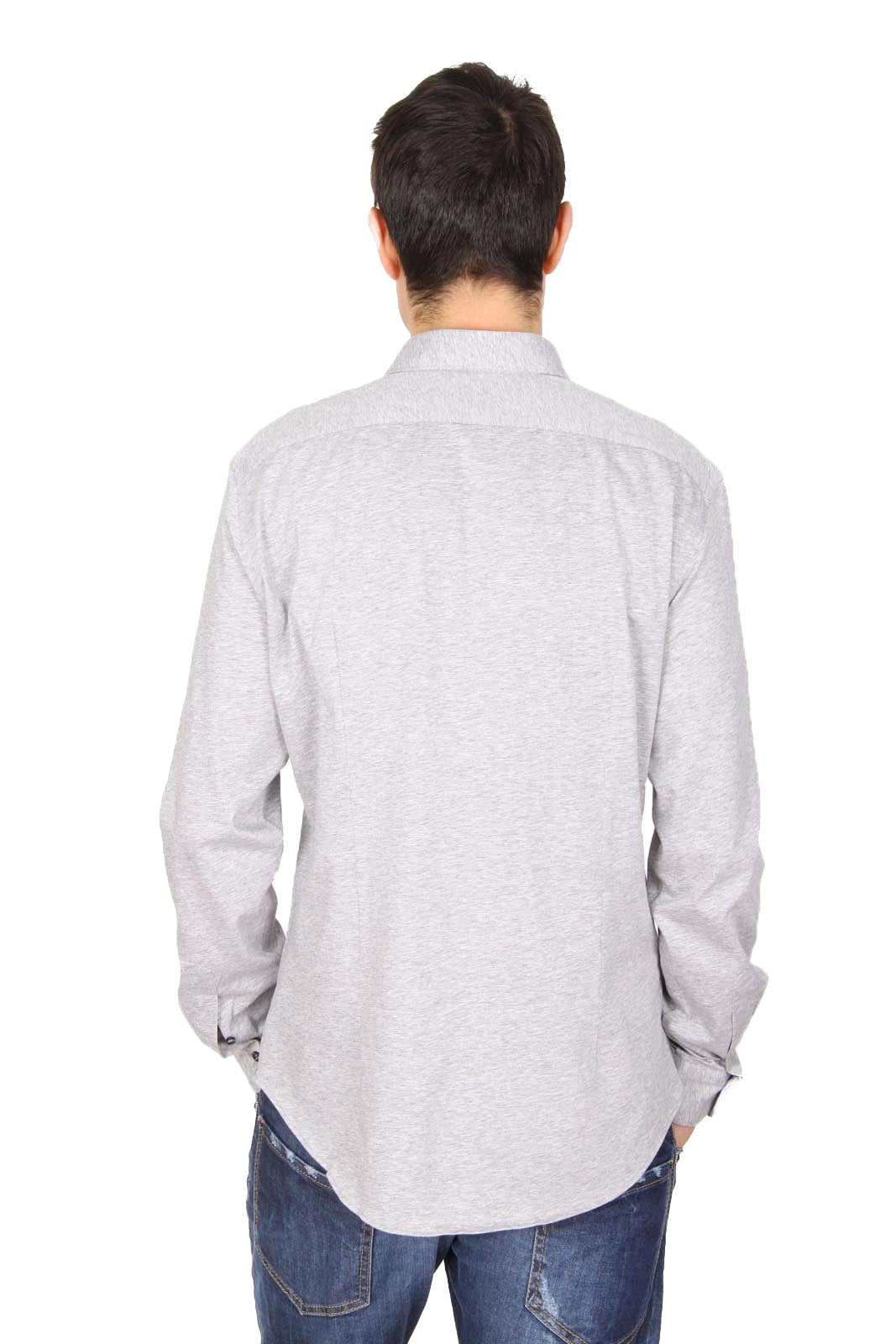 V 1969 Italia mens long sleeve shirt Paris Jersey Grey Melange