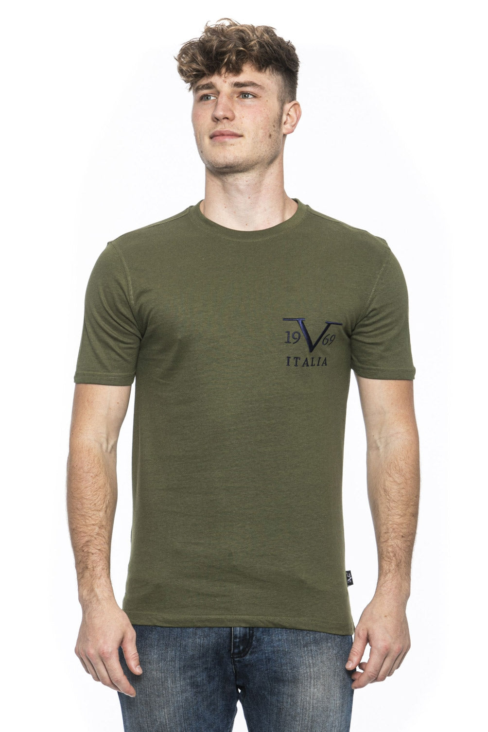 19V69 Italia Mens T-Shirt Green TROY OLIVE