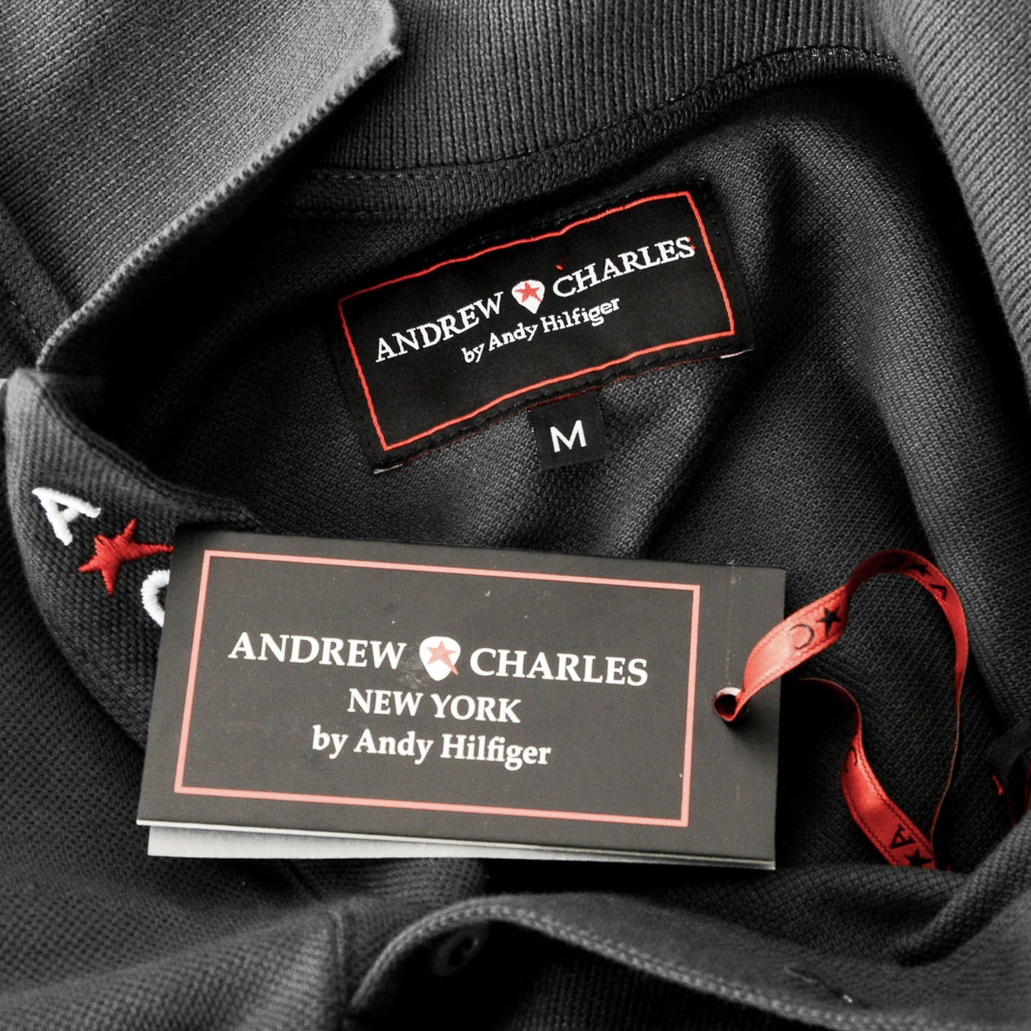 Andrew Charles By Andy Hilfiger Mens Polo PT160 32001 ALABAMA DARK GREY