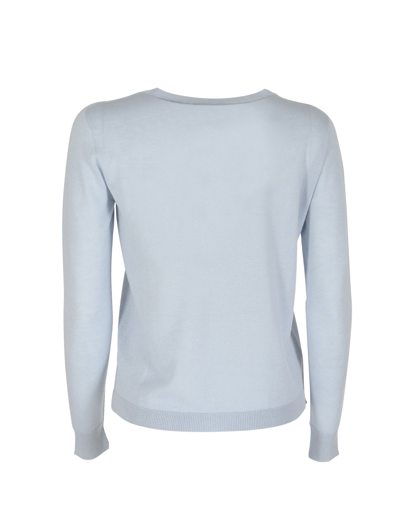 Crown of Edinburgh Cashmere Long Sleeve ART 004 LIGHT BLUE LETTER S