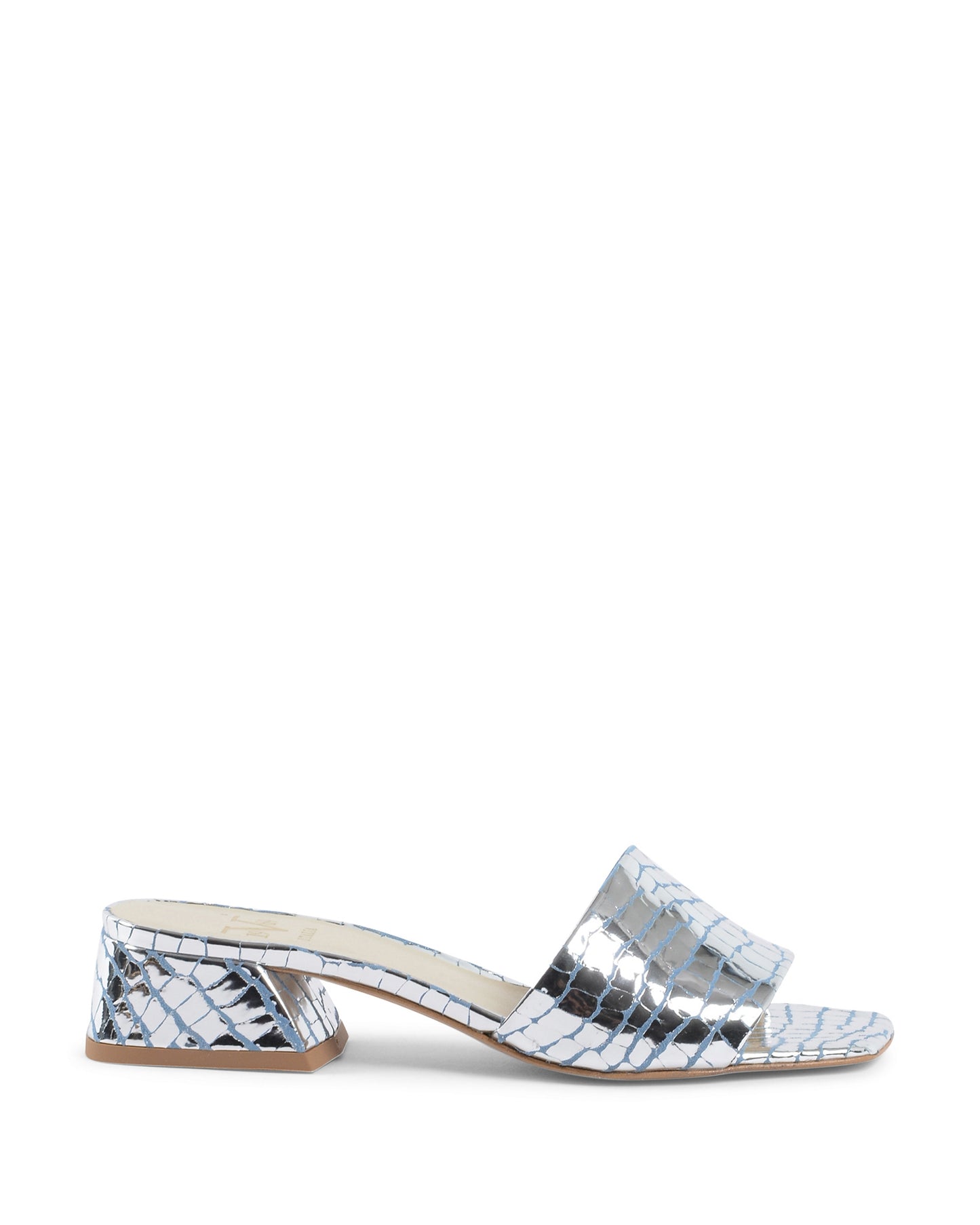 19V69 Italia Womens Sandal Silver NEPER PITONE CELESTE ARGENTO