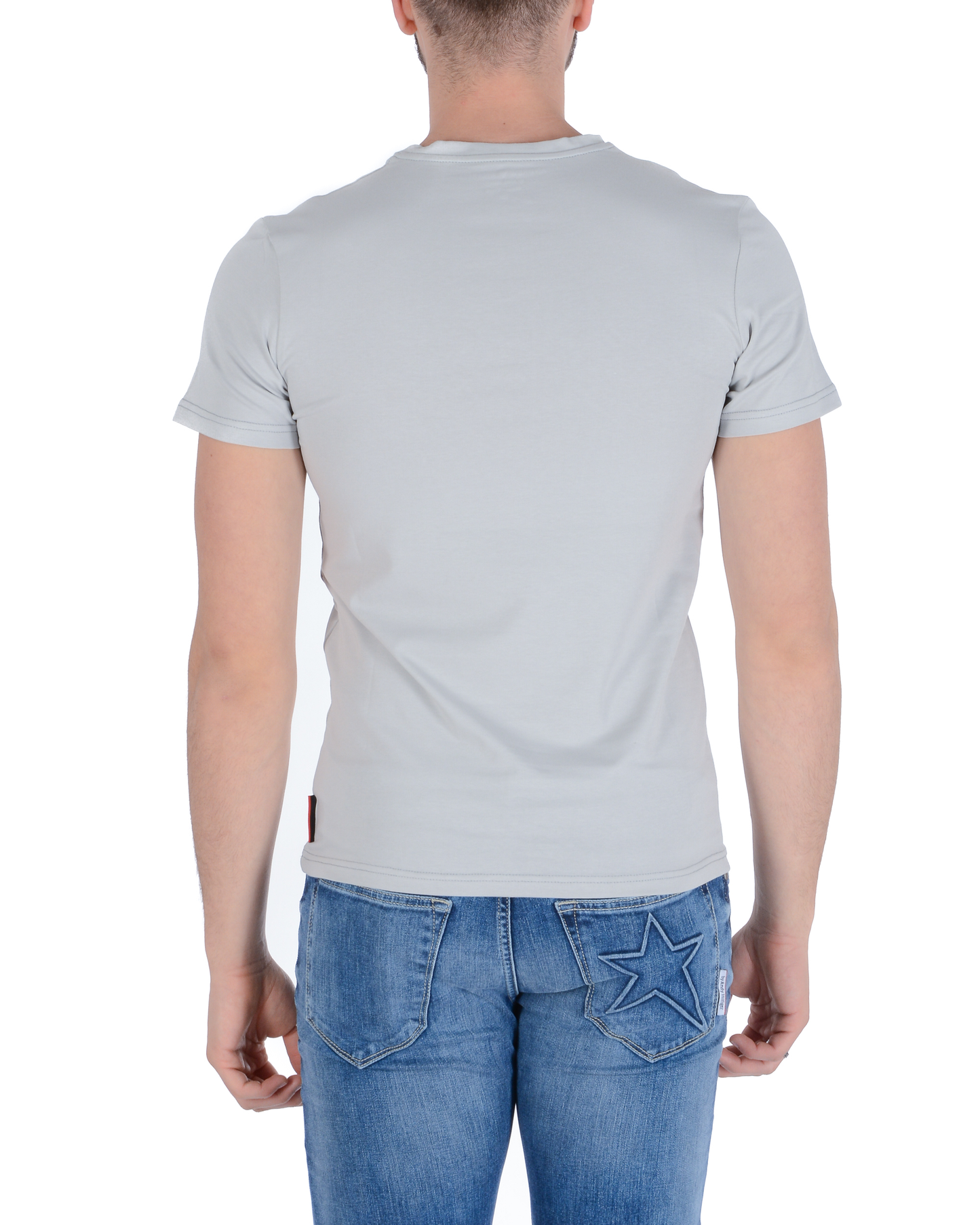 Andrew Charles Mens T-Shirt KEITA LIGHT GREY S14