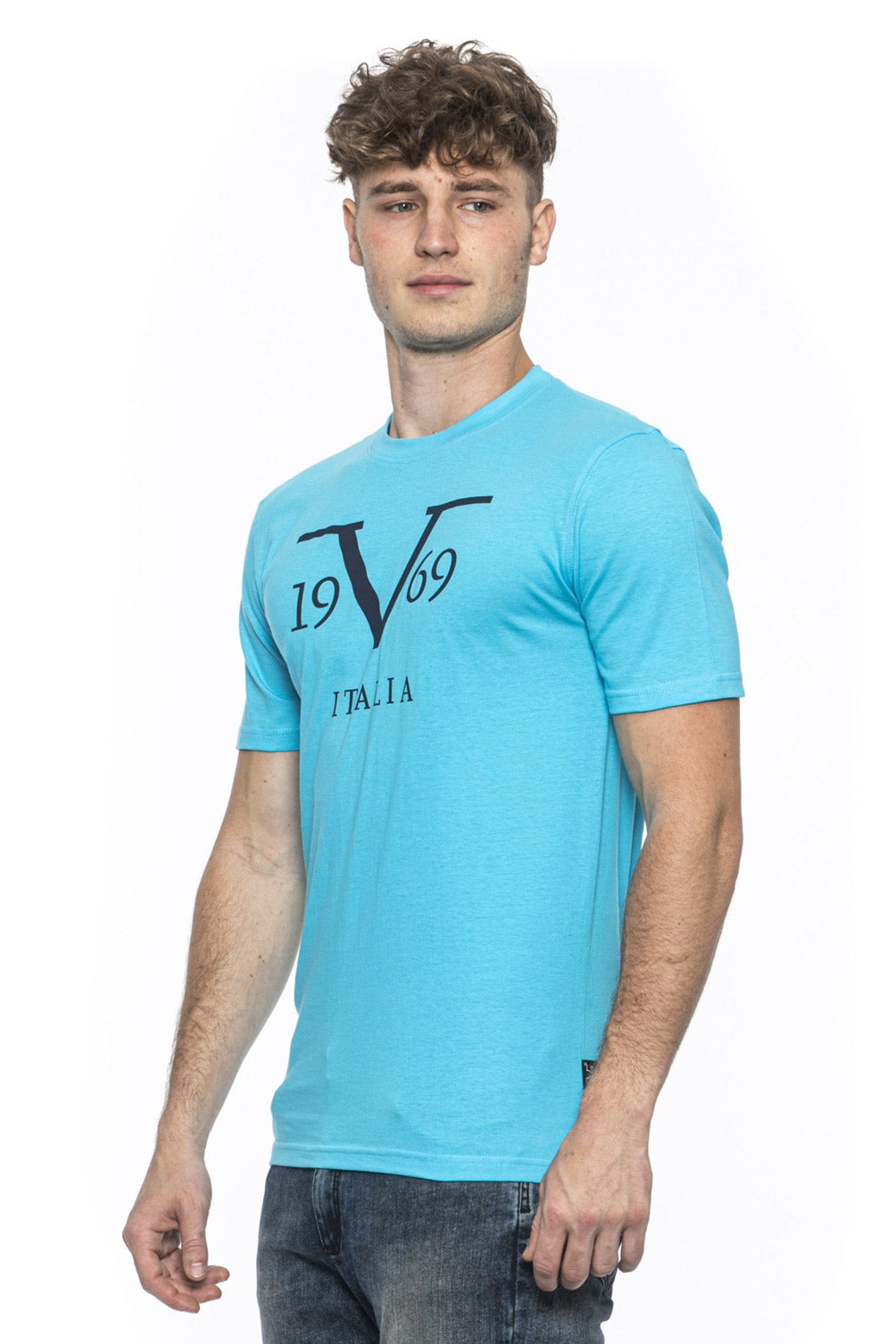 19V69 Italia Mens T-Shirt Light Blue RAYAN TURQUOISE
