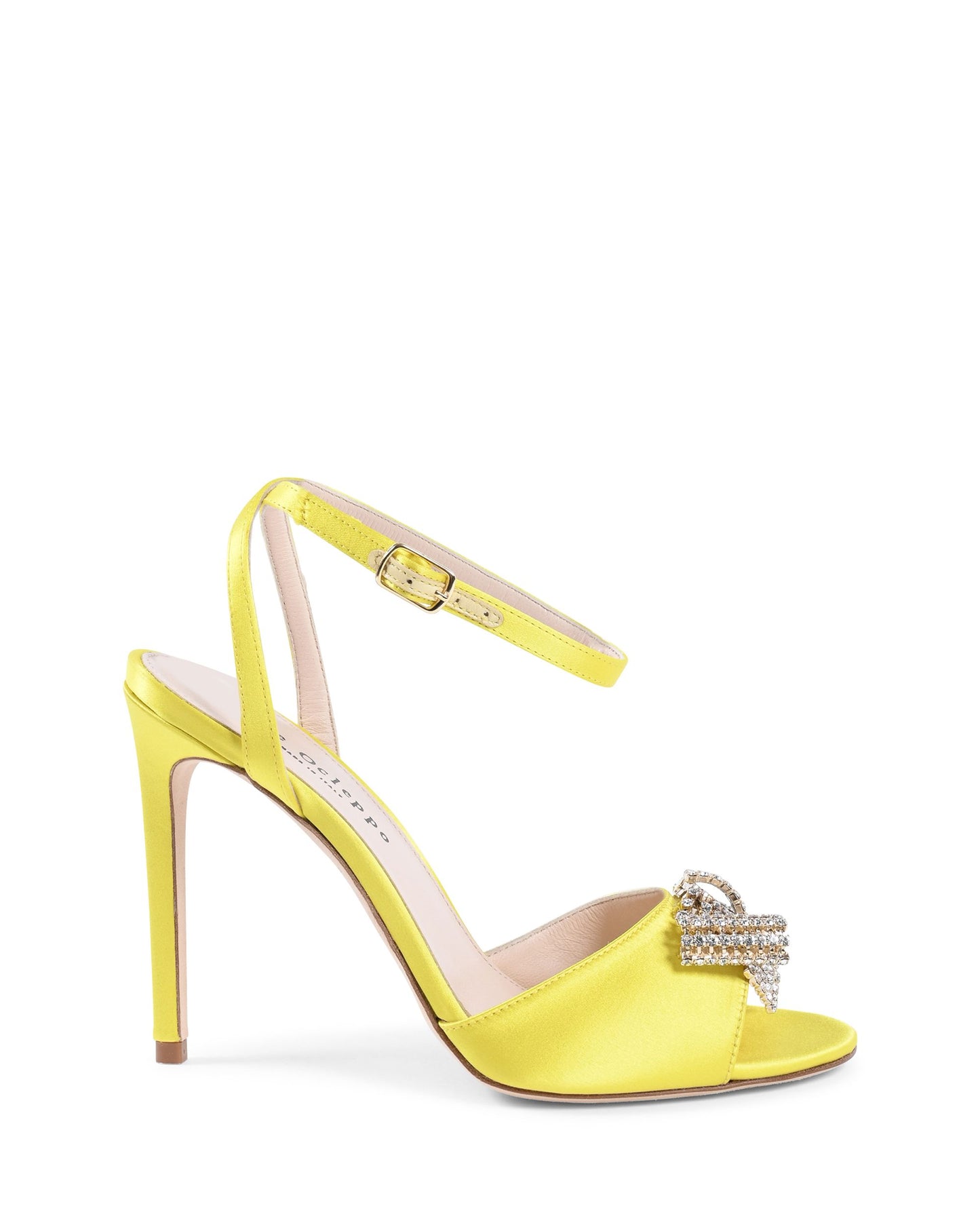 Satin Bow Sandal - Yellow